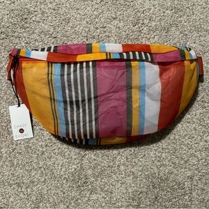Shade & Shore Striped Fanny Pack Mesh Beach Bag